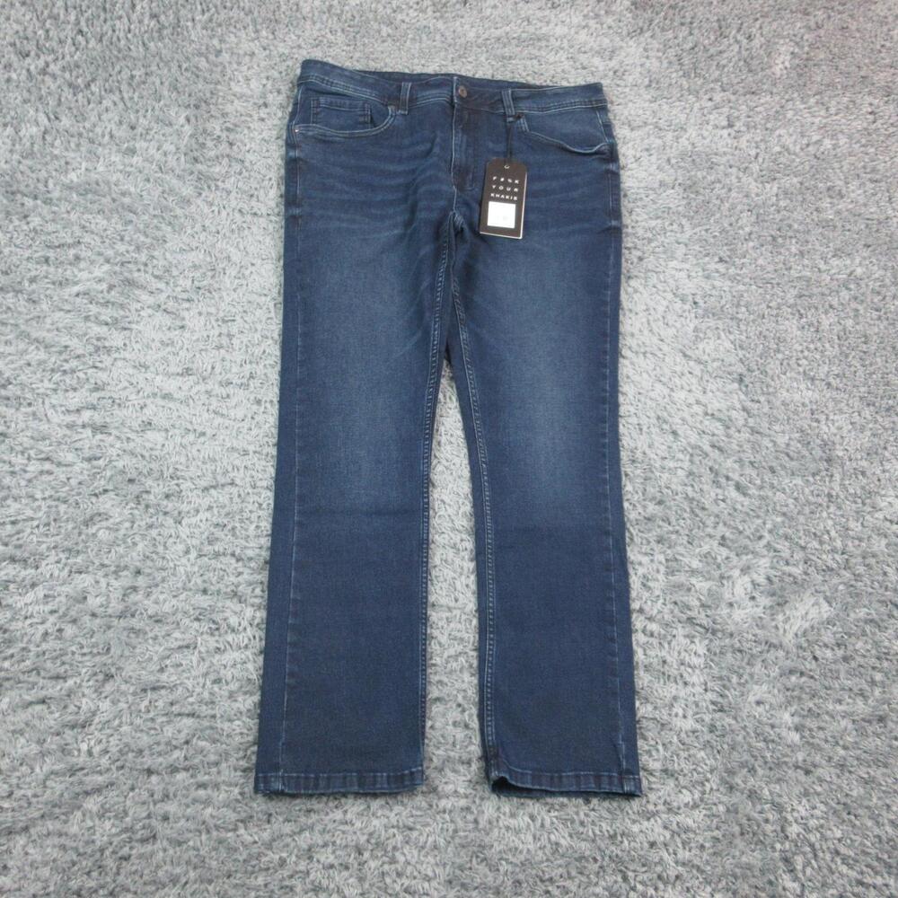 The Perfect Jean NYC Jeans Mens 36x30 Knight Blue Stretch Tapered 37x30* NWT